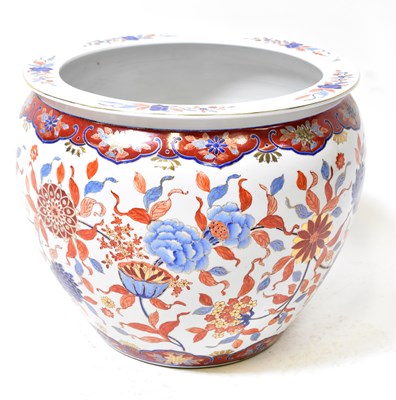 Lot 174a - A Japanese koi carp fishbowl/Jardinière...