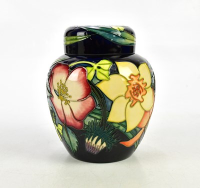 Lot 2306 - EMMA BOSSONS FOR MOORCROFT; a ginger jar and...