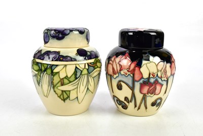 Lot 2304 - EMMA BOSSONS FOR MOORCROFT; a ginger jar and...