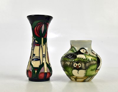 Lot 2309 - KERRY GOODWIN FOR MOORCROFT; a squat vase of...