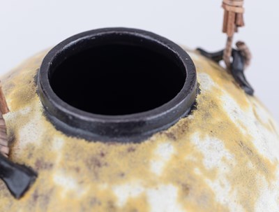 Lot 28 - ANDREW CHAMBERS; a large stoneware teapot with...
