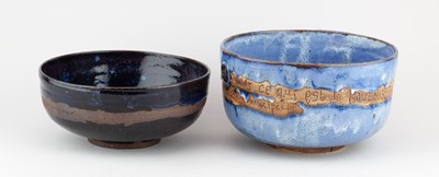Lot 27 - ANDREW CHAMBERS; a deep stoneware calligraphic...