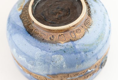 Lot 27 - ANDREW CHAMBERS; a deep stoneware calligraphic...