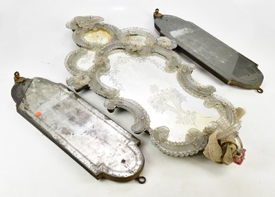 Lot 1300 - A Venetian style girandole, with applied...