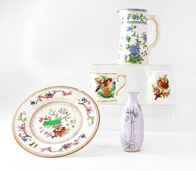 Lot 509 - ROYAL WORCESTER; five pieces of porcelain,...