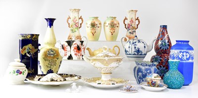 Lot 493 - A collection of 19th and 20th century ceramics...