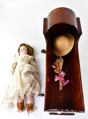 Lot 872 - SIMON HALBIG; a bisque head doll, no. 370 3/0,...