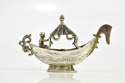 Lot 2482 - An imported hallmarked silver model of a boat,...