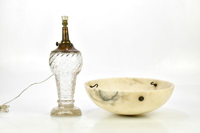 Lot 1795 - A contemporary marble plafonnier, diameter...
