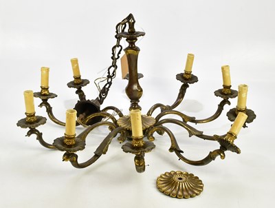 Lot 1796 - A modern cast metal heavy gauge ten branch...