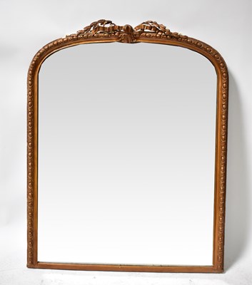 Lot 116 - A large Victorian gilt framed dome-topped...