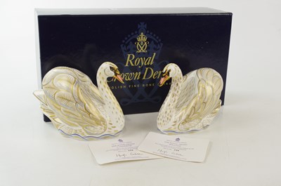 Lot 2791 - ROYAL CROWN DERBY; a pair of limited edition...