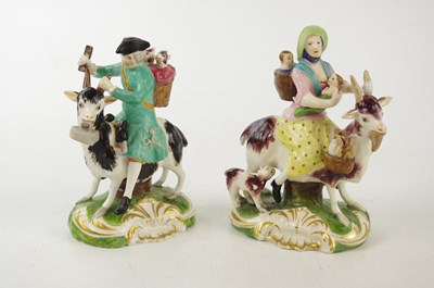 Lot 2794 - DERBY; a pair of 19th century figures, Count...