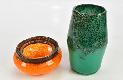 Lot 2173 - MONART; a Scottish Art Glass powder bowl...