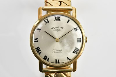 Lot 559 - ROTARY; a 9ct yellow gold cased gentleman's...