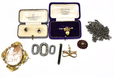 Lot 1430 - A group of jewellery including a Victorian...