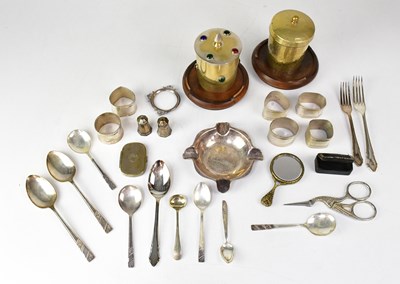 Lot 884 - A small quantity of silver-plated cutlery,...