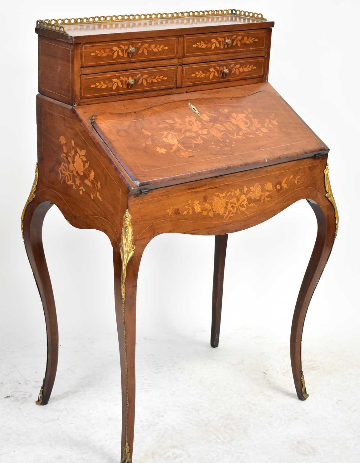 Lot 2 - A 19th century bureau de dame in the Louis XV...