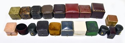Lot 1552 - Twenty various ring boxes, including some...