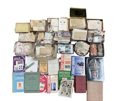 Lot 406 - A large quantity of all world stamps in tins...