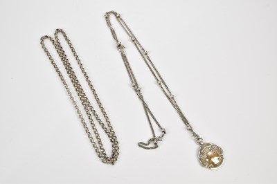 Lot 299 - A hallmarked silver fob medal, suspended on a...