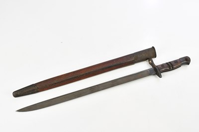 Lot 1382 - A WWI 1913 pattern British bayonet with scabbard.