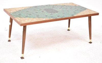 Lot 32 - A mid-20th century tile-top coffee table with...