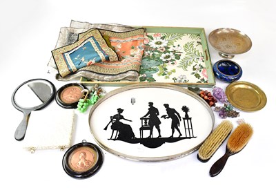 Lot 559 - A collectors' lot comprising metalware, carved...
