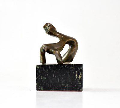 Lot 547 - AFTER PICASSO; an abstract bronze sculpture of...