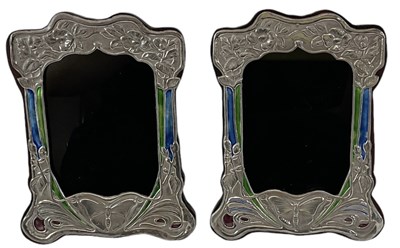 Lot 739 - A pair of sterling silver Art Nouveau style...