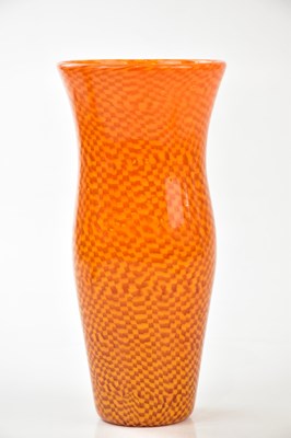 Lot 2141 - MURANO; a vase with flared rim, in murrine...