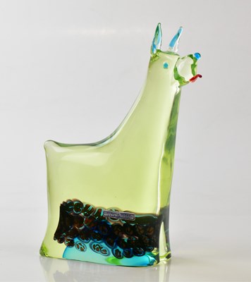 Lot 2128 - ANTONIO DA ROS; a Cenedese glass dog, with...