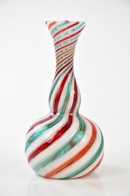Lot 2138 - SALVIATI MURANO; an unusual 'Canne' vase,...