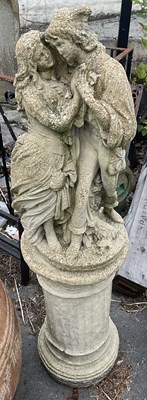 Lot 1263 - A modern reconstituted stone figure of a...