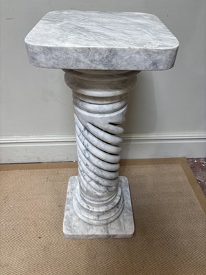 Lot 1303 - A contemporary marble jardiniere stand with...