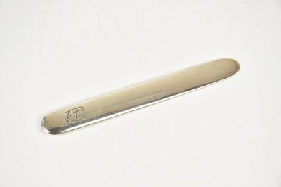 Lot 2512 - P GUILLIE; a sterling silver letter opener,...