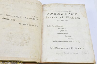 Lot 8 - DESAGULIERS (J.T), A COURSE OF EXPERIMENTAL...