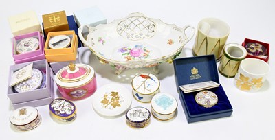 Lot 775 - DRESDEN; a 20th century twin handled floral...