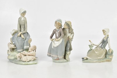 Lot 2846 - LLADRÓ; three figure groups comprising a...