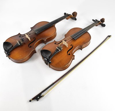 Lot 1583 - A three-quarter size German violin with...