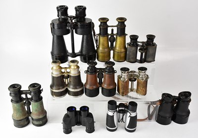 Lot 775 - A collection of vintage binoculars to include...