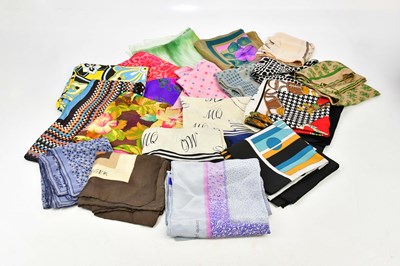 Lot 816 - CELINE; a cream silk long scarf with golf club...