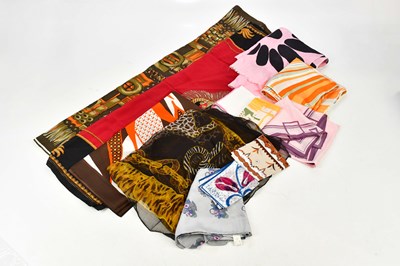 Lot 837 - Eleven vintage scarves and handkerchiefs...