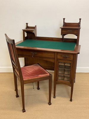 Lot 468 - A circa 1900 Dutch mahogany desk with stepped...