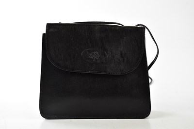 Lot 767 - MULBERRY; a black lizard skin effect small...
