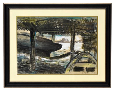 Lot 399 - EMMANUEL LEVY (1900-1986); mixed media, 'Under...