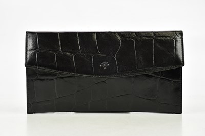 Lot 769 - MULBERRY; a black leather crocodile skin...