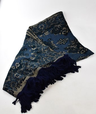 Lot 815 - MULBERRY; a large blue and gold cotton and...