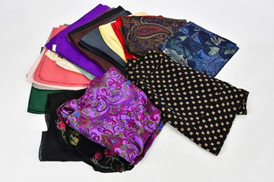 Lot 839 - Twenty-seven silk handkerchiefs and three silk...
