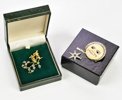 Lot 857 - BUTLER & WILSON; a vintage silver tone and...